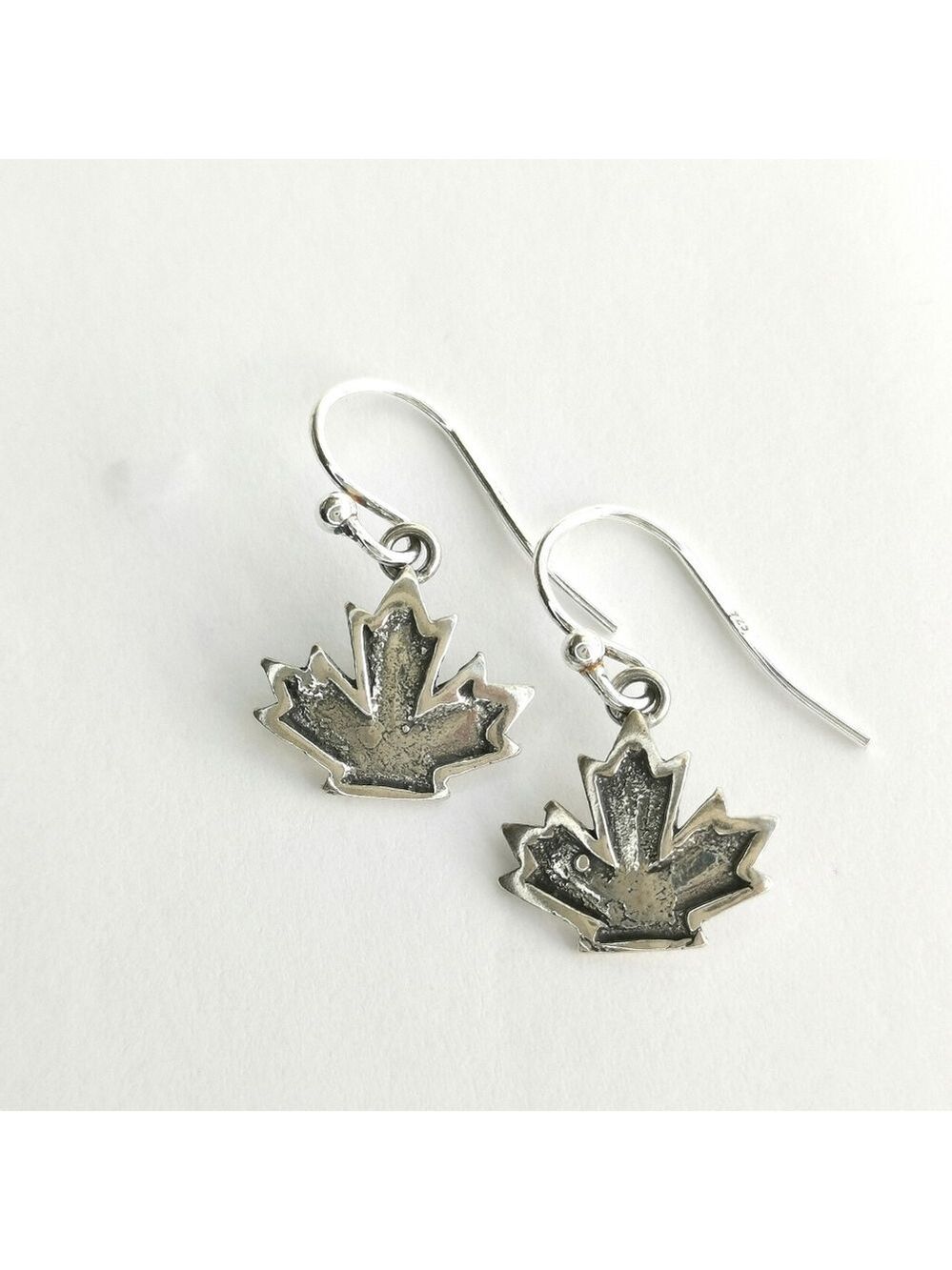 Canadian Maple Leaf Sterling Silver Earrings